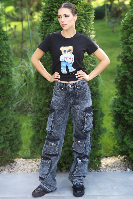 blugi dama cu buzunare burduf laterale