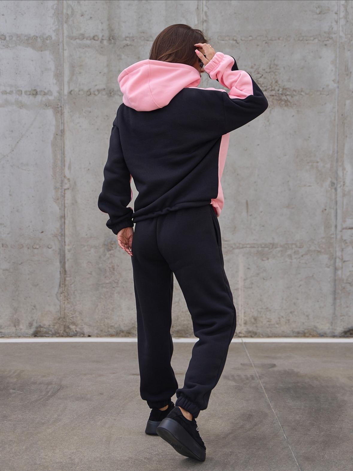 trening dama negru/roz din bumbac