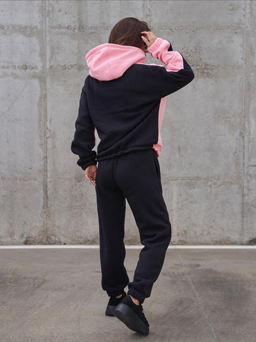 trening dama negru/roz din bumbac