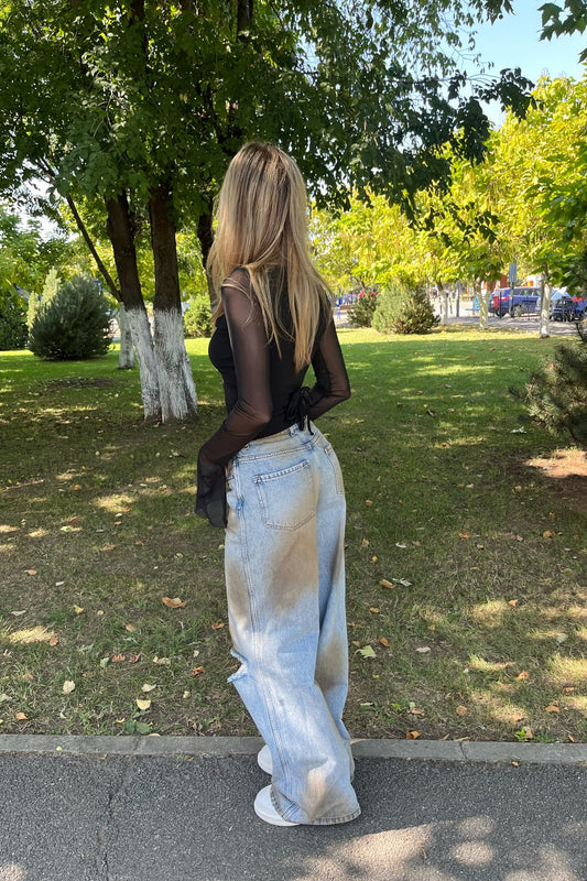 Bluza cu decupaje ajustabile-Model Brenda