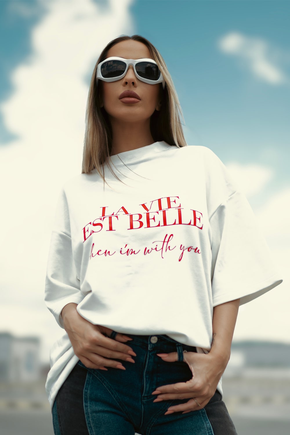 tricou dama bumbac alb oversized