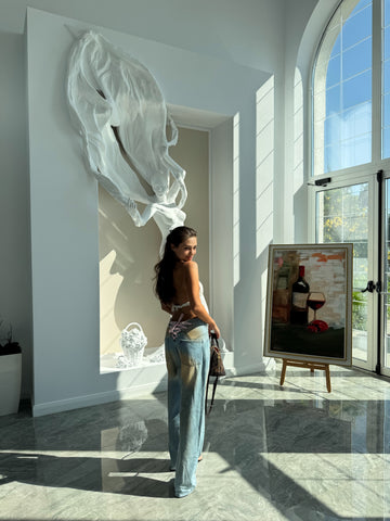 Blugi Evazati cu siret - Ramona Dirty