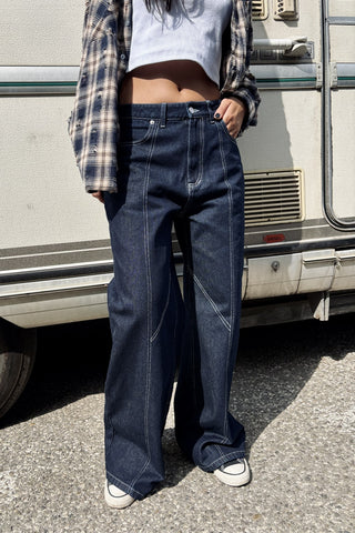 Blugi extra lungi cu tighele - Kate