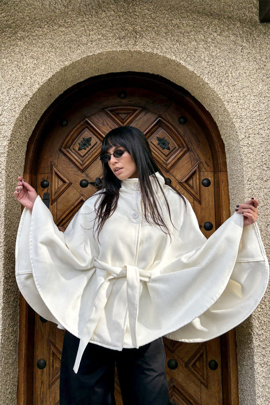 Poncho alb- Erika