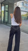 Pantaloni Wide-Leg cu Detalii Metalice- Tracy