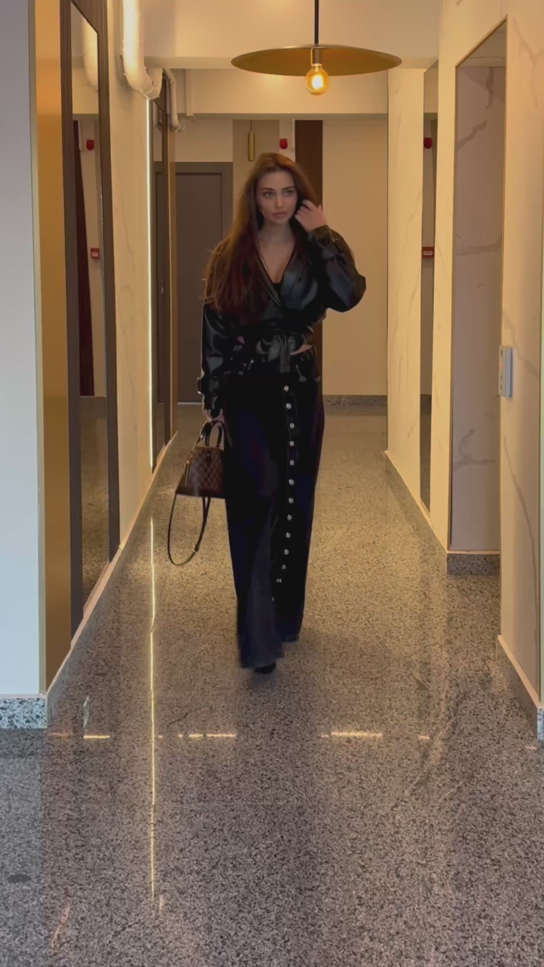 Blugi Evazati cu butoni - Kelly black
