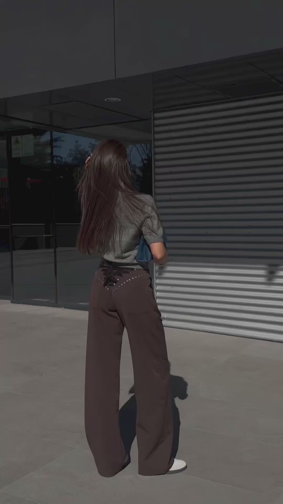 Pantaloni Wide-Leg cu Detalii Metalice- Tracy Brown